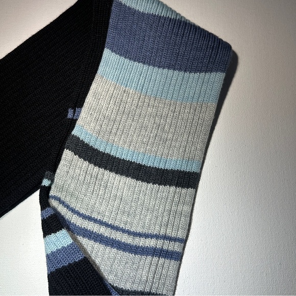 Smartwool Merino Striped Knit Scarf in Gray Black - Picture 11 of 11